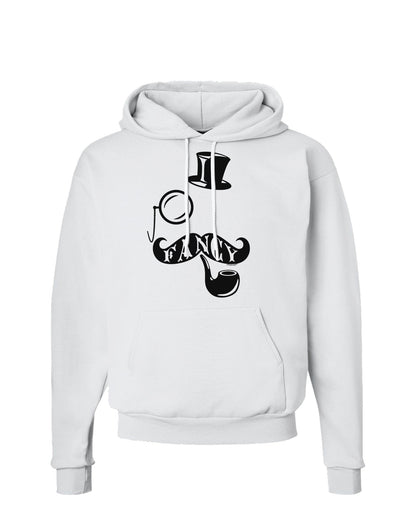 Fancy Tophat Mustache Pipe and Monocle Hoodie Sweatshirt-Hoodie-TooLoud-White-Small-Davson Sales