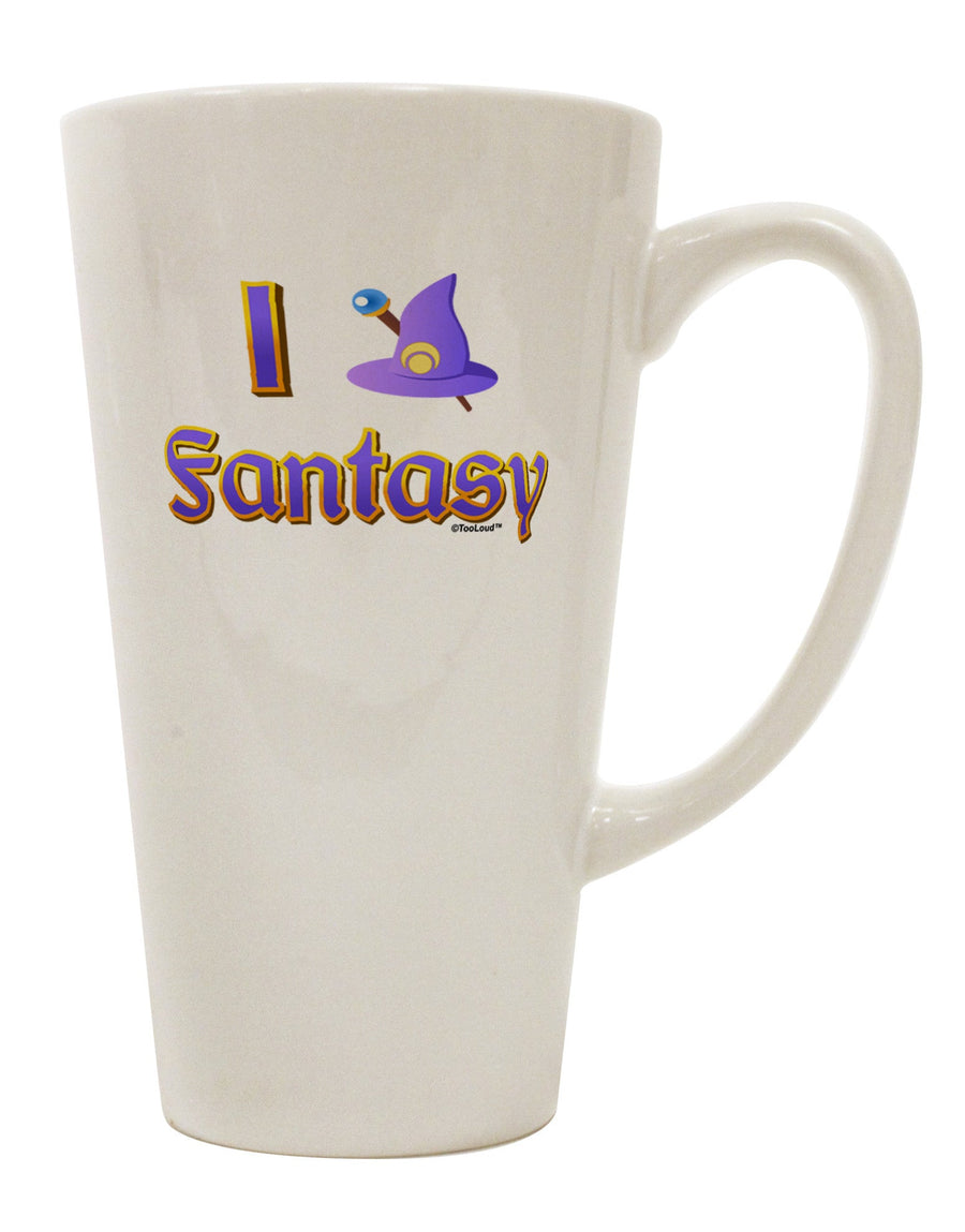 Fantasy Enthusiast's Choice - 16 Ounce Conical Latte Coffee Mug TooLoud-Conical Latte Mug-TooLoud-White-Davson Sales