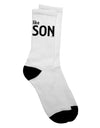 Father-Son Matching Design - Adult Crew Socks for Sons by TooLoud-Socks-TooLoud-White-Ladies-4-6-Davson Sales