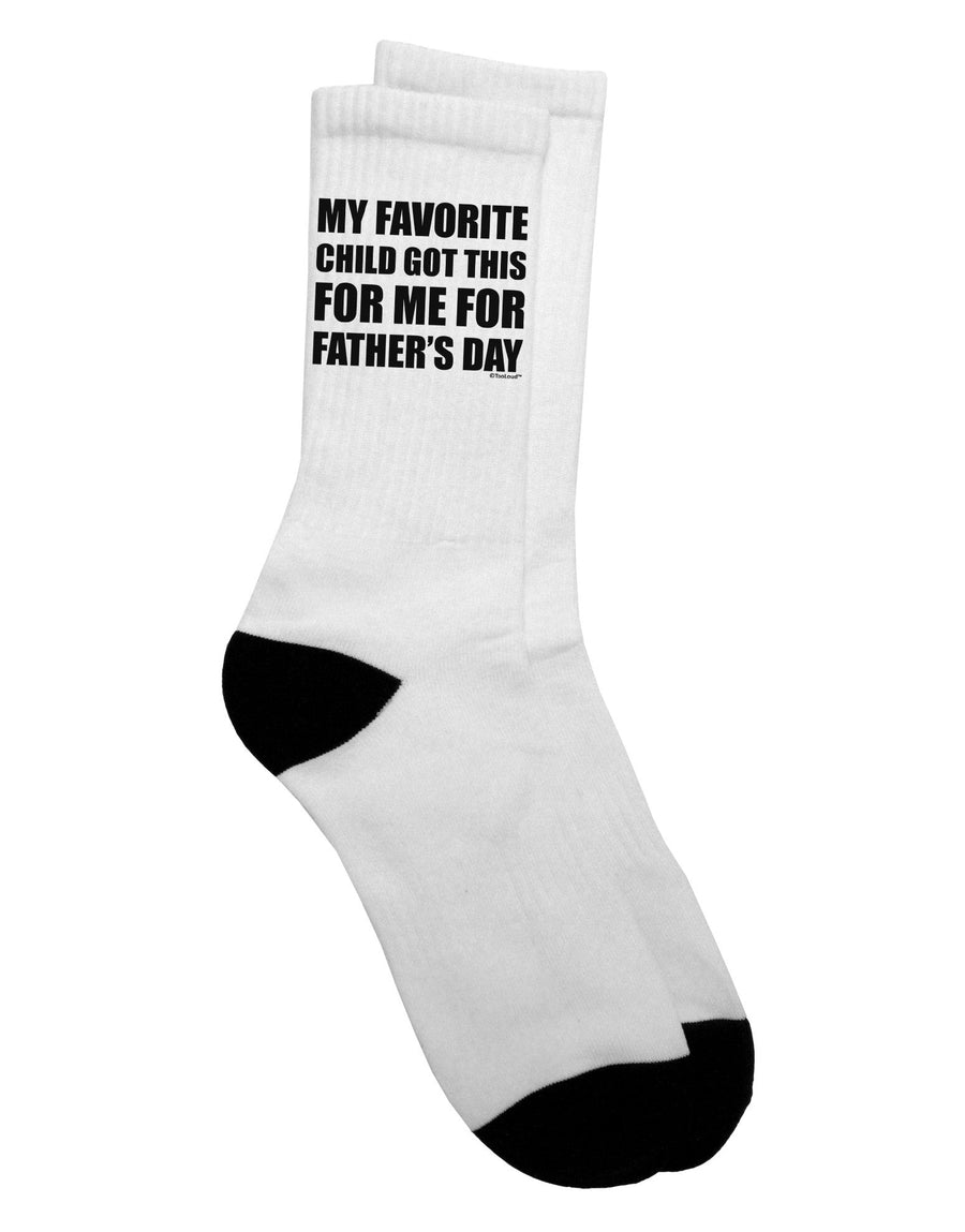 Father's Day Adult Crew Socks - A Cherished Gift from My Beloved Child by TooLoud-Socks-TooLoud-White-Ladies-4-6-Davson Sales