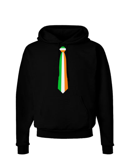 Faux Irish Flag Tie St Patricks Day Dark Hoodie Sweatshirt-Hoodie-TooLoud-Black-Small-Davson Sales