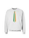 Faux Irish Flag Tie St Patricks Day Sweatshirt-Sweatshirts-TooLoud-White-Small-Davson Sales