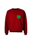 Faux Pocket Shamrock Pattern Adult Dark Sweatshirt by TooLoud-Sweatshirts-TooLoud-Deep-Red-Small-Davson Sales