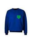 Faux Pocket Shamrock Pattern Adult Dark Sweatshirt by TooLoud-Sweatshirts-TooLoud-Deep-Royal-Blue-Small-Davson Sales