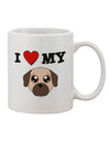 Fawn Printed 11 oz Coffee Mug - A Delightful Expression of Love for Your Cute Pug Dog - by TooLoud-11 OZ Coffee Mug-TooLoud-White-Davson Sales