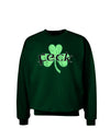 Feck - Clover Distressed Design Adult Dark Sweatshirt by TooLoud-Sweatshirts-TooLoud-Deep-Forest-Green-Small-Davson Sales