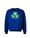 Feck - Clover Distressed Design Adult Dark Sweatshirt by TooLoud-Sweatshirts-TooLoud-Deep-Royal-Blue-Small-Davson Sales