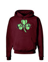 Feck - Clover Distressed Design Dark Hoodie Sweatshirt by TooLoud-Hoodie-TooLoud-Maroon-Small-Davson Sales