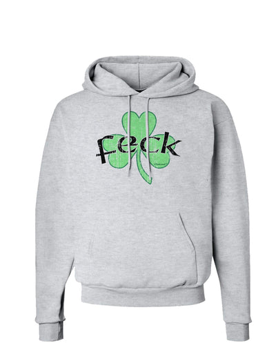 Feck - Clover Distressed Design Hoodie Sweatshirt by TooLoud-Hoodie-TooLoud-AshGray-Small-Davson Sales