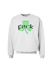 Feck - Clover Distressed Design Sweatshirt by TooLoud-Sweatshirts-TooLoud-White-Small-Davson Sales