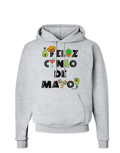 Feliz Cinco de Mayo - Fiesta Icons Hoodie Sweatshirt by TooLoud-Hoodie-TooLoud-AshGray-Small-Davson Sales