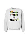 Feliz Cinco de Mayo - Fiesta Icons Sweatshirt by TooLoud-Sweatshirts-TooLoud-White-Small-Davson Sales