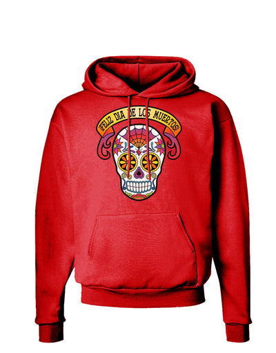 Feliz Dia de los Muertos Calavera Dark Hoodie Sweatshirt-Hoodie-TooLoud-Red-Small-Davson Sales