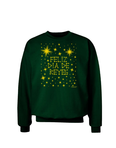 Feliz Dia de Reyes - Estrellas Brillantes Adult Dark Sweatshirt by TooLoud-Sweatshirts-TooLoud-Deep-Forest-Green-Small-Davson Sales