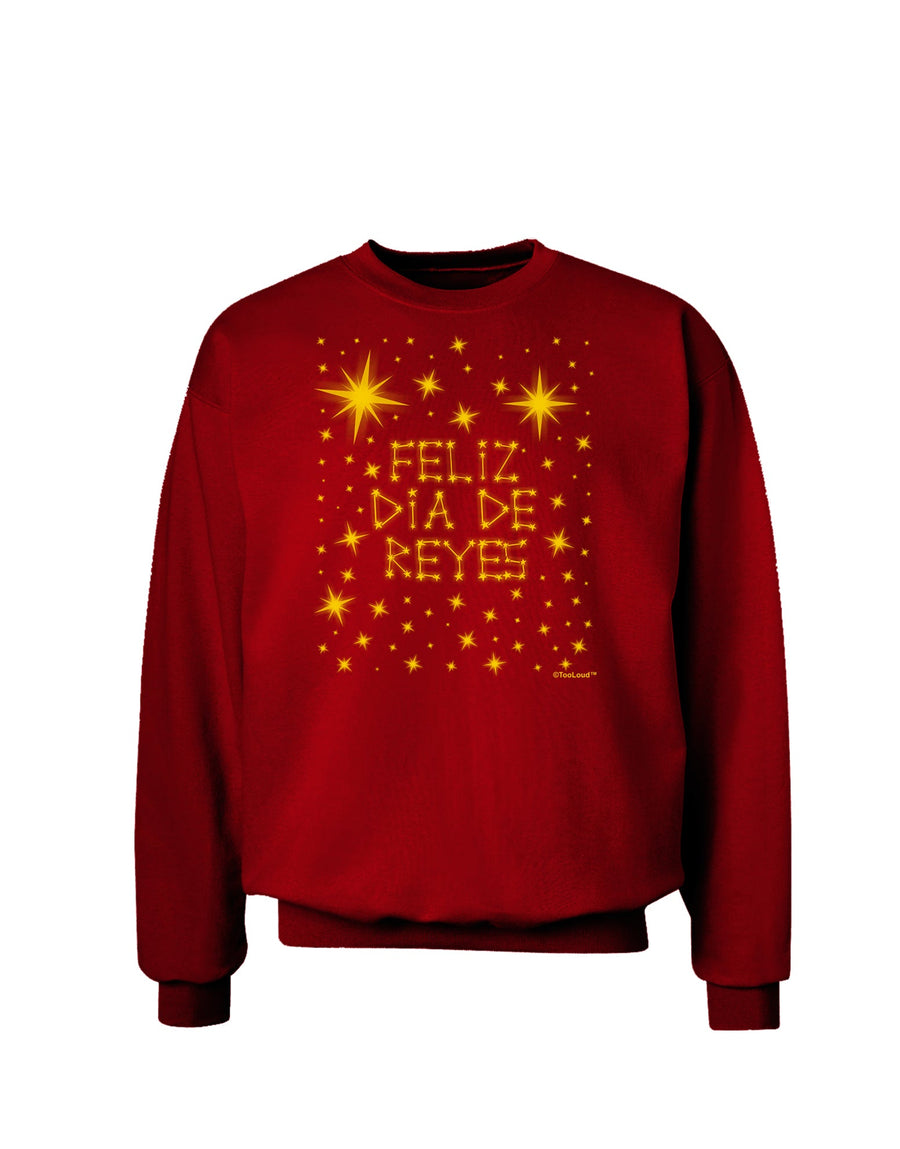 Feliz Dia de Reyes - Estrellas Brillantes Adult Dark Sweatshirt by TooLoud-Sweatshirts-TooLoud-Black-Small-Davson Sales