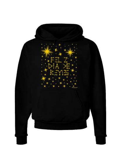 Feliz Dia de Reyes - Estrellas Brillantes Dark Hoodie Sweatshirt by TooLoud-Hoodie-TooLoud-Black-Small-Davson Sales