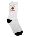 Festive Adult Crew Socks for Celebrating Your First Christmas - TooLoud-Socks-TooLoud-White-Ladies-4-6-Davson Sales