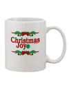 Festive Christmas Joy Color Printed 11 oz Coffee Mug - Expertly Crafted Drinkware-11 OZ Coffee Mug-TooLoud-White-Davson Sales