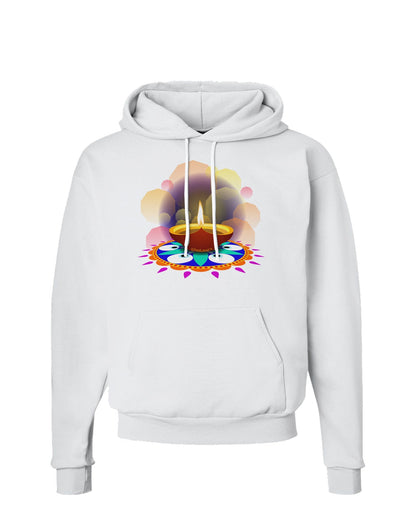 Festive Diya and Rangoli Hoodie Sweatshirt by-Hoodie-TooLoud-White-Small-Davson Sales