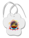 Festive Diya and Rangoli Paw Print Shaped Ornament by TooLoud-TooLoud-White-Davson Sales