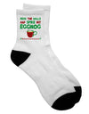 Festive Eggnog Spike Adult Short Socks - TooLoud-Socks-TooLoud-White-Ladies-4-6-Davson Sales