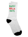 Festive Holiday Season - Vibrant Red and Green Adult Crew Socks - by TooLoud-Socks-TooLoud-White-Ladies-4-6-Davson Sales