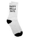 Festive Holiday Text Adult Crew Socks - by TooLoud-Socks-TooLoud-White-Ladies-4-6-Davson Sales