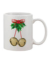 Festive Jingle Balls Design on an 11 oz Coffee Mug - TooLoud-11 OZ Coffee Mug-TooLoud-White-Davson Sales