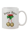 Festive Jingle Bells Printed 11 oz Coffee Mug - Expertly Crafted by TooLoud-11 OZ Coffee Mug-TooLoud-White-Davson Sales