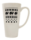 Festive Reindeer 16 Ounce Conical Latte Coffee Mug - TooLoud-Conical Latte Mug-TooLoud-White-Davson Sales