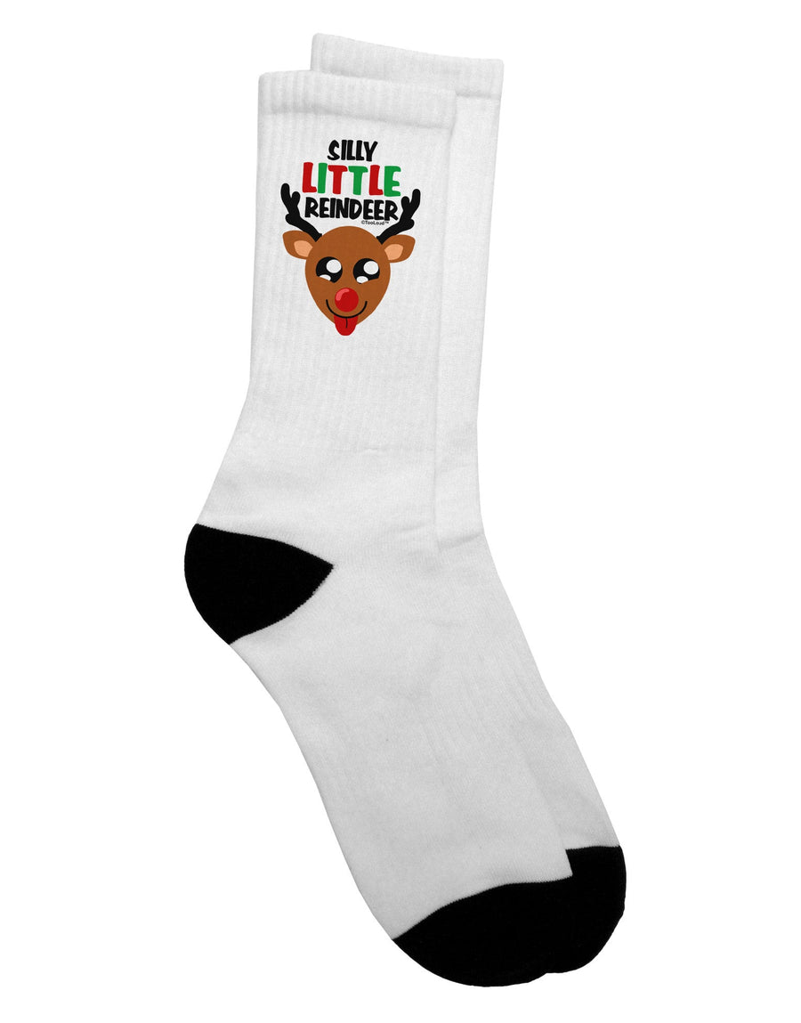 Festive Reindeer Coordinated Adult Crew Socks - TooLoud-Socks-TooLoud-White-Ladies-4-6-Davson Sales