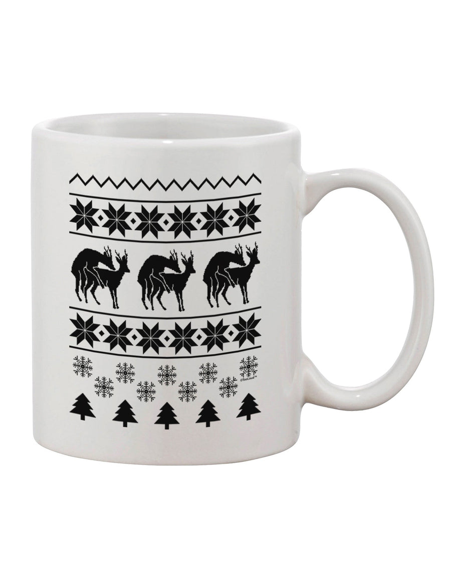 Festive Reindeer Themed 11 oz Coffee Mug - TooLoud-11 OZ Coffee Mug-TooLoud-White-Davson Sales