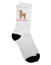 Festive Rudolph the Reindeer - Joyful Christmas Adult Crew Socks - by TooLoud-Socks-TooLoud-White-Ladies-4-6-Davson Sales