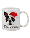 Festive Santa Paws Christmas Dog Printed 11 oz Coffee Mug - Perfect for Holiday Sipping TooLoud-11 OZ Coffee Mug-TooLoud-White-Davson Sales