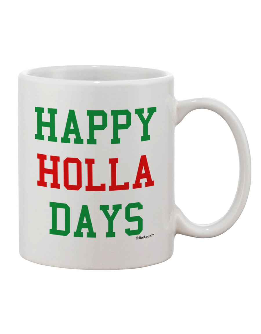 Festive Season Delight - Vibrant Red and Green Printed 11 oz Coffee Mug by TooLoud-11 OZ Coffee Mug-TooLoud-White-Davson Sales