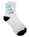 Festive Snowflake Adult Short Socks - Perfect for the Holiday Season! - TooLoud-Socks-TooLoud-White-Ladies-4-6-Davson Sales