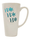 Festive Snowflake Conical Latte Coffee Mug - Perfect for the Holiday Season! - TooLoud-Conical Latte Mug-TooLoud-White-Davson Sales