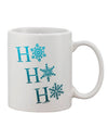 Festive Snowflake Print 11 oz Coffee Mug - Expertly Crafted Drinkware TooLoud-11 OZ Coffee Mug-TooLoud-White-Davson Sales