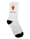Festive Thanksgiving Adult Crew Socks - Adorable Turkey Leg Design - TooLoud-Socks-TooLoud-White-Ladies-4-6-Davson Sales