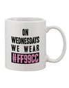 FF99CC Printed 11 oz Coffee Mug - A Must-Have for Wednesday Enthusiasts-11 OZ Coffee Mug-TooLoud-White-Davson Sales