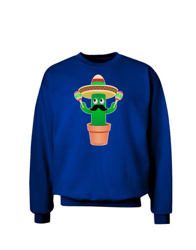 Fiesta Cactus Adult Dark Sweatshirt-Sweatshirt-TooLoud-Deep-Royal-Blue-Small-Davson Sales