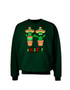 Fiesta Cactus Couple Amor Adult Dark Sweatshirt-Sweatshirt-TooLoud-Deep-Forest-Green-Small-Davson Sales