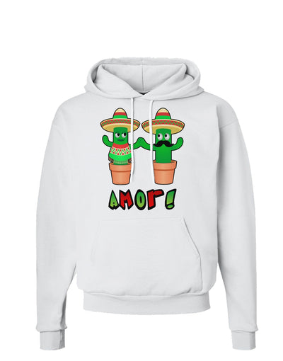 Fiesta Cactus Couple Amor Hoodie Sweatshirt-Hoodie-TooLoud-White-Small-Davson Sales