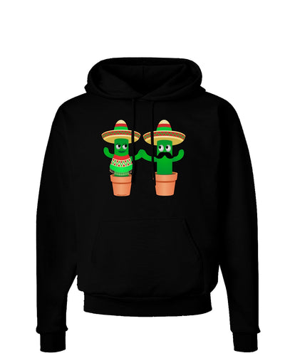 Fiesta Cactus Couple Dark Hoodie Sweatshirt-Hoodie-TooLoud-Black-Small-Davson Sales