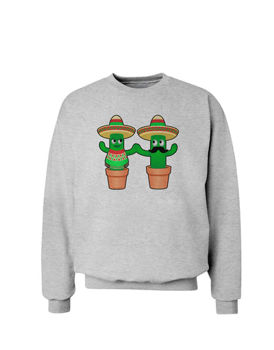 Fiesta Cactus Couple Sweatshirt-Sweatshirt-TooLoud-AshGray-Small-Davson Sales