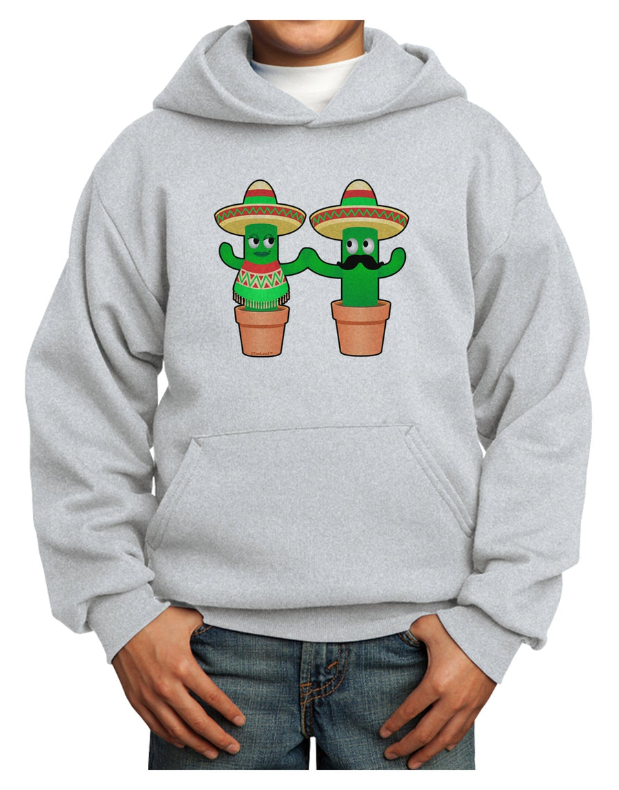 Fiesta Cactus Couple Youth Hoodie Pullover Sweatshirt by TooLoud-Youth Hoodie-TooLoud-White-XS-Davson Sales