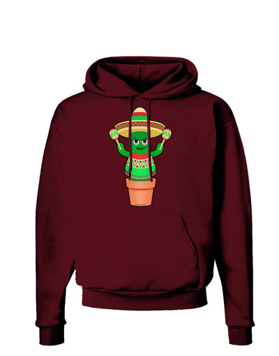 Fiesta Cactus Poncho Dark Hoodie Sweatshirt-Hoodie-TooLoud-Maroon-Small-Davson Sales