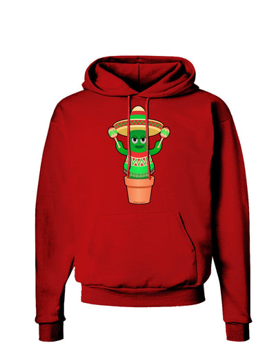 Fiesta Cactus Poncho Dark Hoodie Sweatshirt-Hoodie-TooLoud-Red-Small-Davson Sales