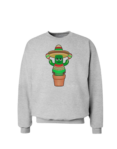 Fiesta Cactus Poncho Sweatshirt-Sweatshirt-TooLoud-AshGray-Small-Davson Sales