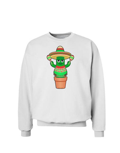 Fiesta Cactus Poncho Sweatshirt-Sweatshirt-TooLoud-White-Small-Davson Sales